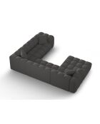 Divano angolare destro modulare panoramico grigio Elise 6 posti - 330x238x70 cm