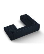 Elise 6-Sitzer modulares Panorama-Ecksofa links königsblau - 330x238x70 cm