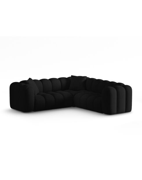Sofá esquinero modular simétrico Elise de 5 plazas negro - 238x238x70 cm