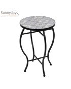 Bistro Lisboa zittafel in mozaïek en zwart metaal - 35×35×54cm