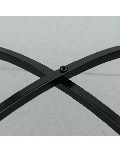 Bistro Lisboa zittafel in mozaïek en zwart metaal - 35×35×54cm