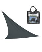 Vela tipo polo en poliéster, 160 gr/m2, color antracita, 3,6 x 3,6 x 3,6 m