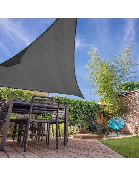 Voile d'ombrage Polo en polyester 160gr/m2 anthracite - 3,6x3,6x3,6 m