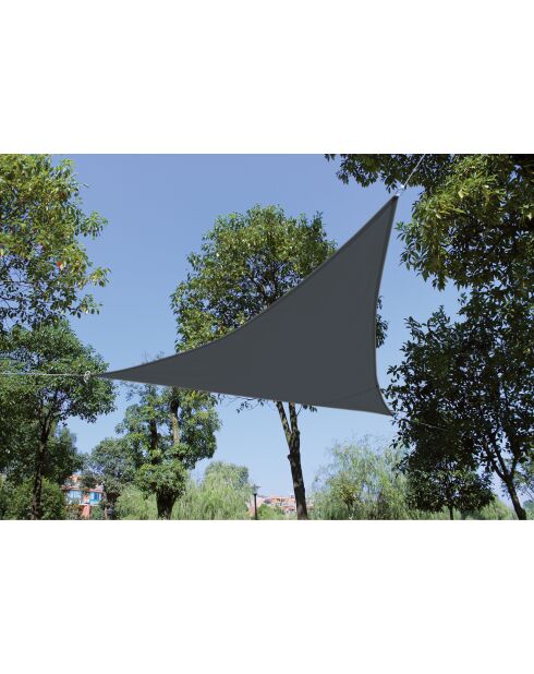 Voile d'ombrage Polo en polyester 160gr/m2 anthracite - 3,6x3,6x3,6 m
