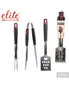 Set di 3 utensili da barbecue Elite in acciaio inossidabile