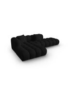 Sofá de esquina izquierda modular negro Elise de 4 plazas - 300x190x70 cm