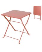 Mistral opvouwbare metalen tafel sienna - 40x40x45cm