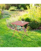 Mistral opvouwbare metalen tafel sienna - 40x40x45cm