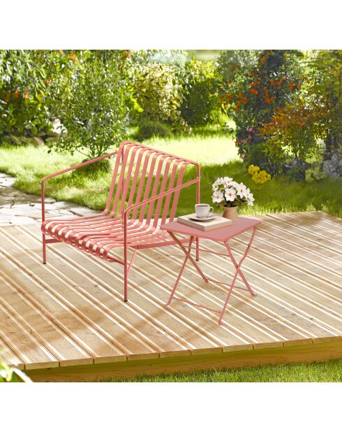 Mistral opvouwbare metalen tafel sienna - 40x40x45cm