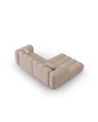 Canapé d'angle gauche modulaire Elise 3 places cappuccino - 238x190x70 cm