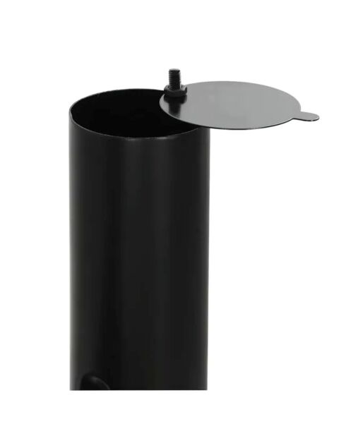 Barbacoa Elite con chimenea y 2 estantes negros - 112x78,3x133 cm