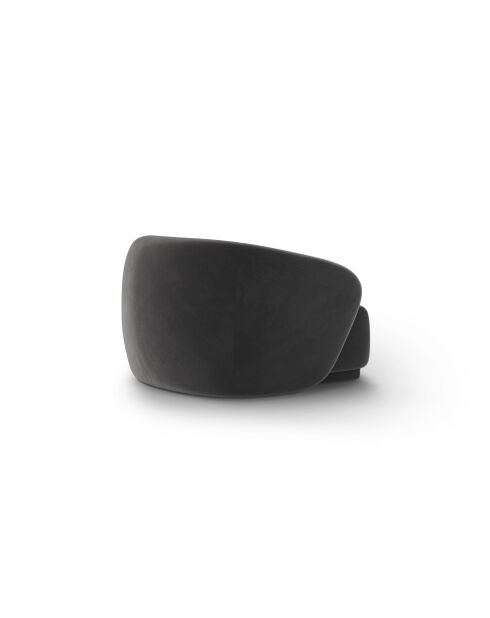 Louis 1-Sitzer-Sessel aus Samt dunkelgrau - 93x90x74 cm