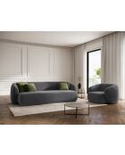 Louis 1-zits fluwelen fauteuil donkergrijs - 93x90x74 cm