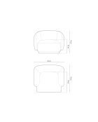 Louis 1-zits fluwelen fauteuil donkergrijs - 93x90x74 cm