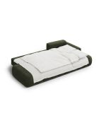 Canapé d'angle droit velours convertible avec coffre de rangement Simona 4 places vert - 275x142x84 cm