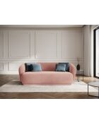 Louis 2-Sitzer-Sofa aus rosafarbenem Samt - 180x93x74 cm