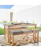 Formentera Holztisch mit 2 Bänken - 150x80x77cm/130x35x45 cm