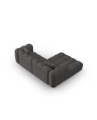 Canapé d'angle gauche modulaire Elise 3 places gris - 238x190x70 cm