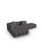 Canapé d'angle gauche modulaire Elise 4 places gris - 300x190x70 cm
