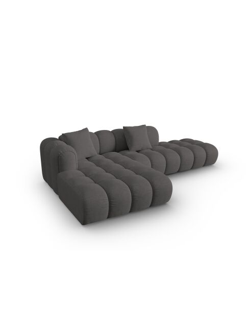 Elise 4-zits grijze modulaire linkerhoekbank - 300x190x70 cm