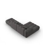 Canapé d'angle gauche modulaire Elise 4 places gris - 300x190x70 cm