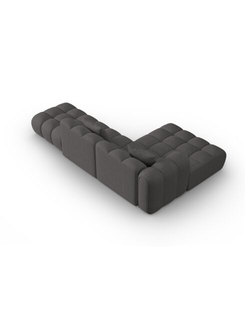 Elise 4-zits grijze modulaire linkerhoekbank - 300x190x70 cm