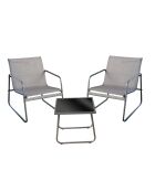 Salon de jardin Cala rossa anthracite -57x74x 76cm/45x45x41cm