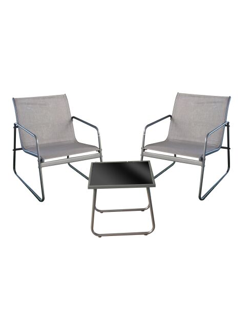 Mobili da giardino Cala rossa antracite -57x74x 76cm/45x45x41cm