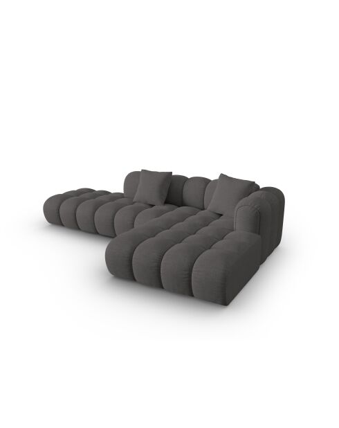 Elise 4-zits grijze modulaire hoekbank rechts - 300x190x70 cm