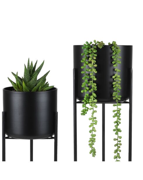 Tuinpothoes op poten en zwart metaal - S:30 cm/M:45 cm/L:60 cm