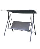 Columpio de jardín Ibiza con sombrilla gris oscuro, 170 x 110 x 153 cm