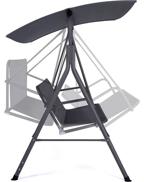 Columpio de jardín Ibiza con sombrilla gris oscuro, 170 x 110 x 153 cm
