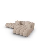 Elise Cappuccino-Ecksofa für 4 Personen, modular, rechts, 300 x 190 x 70 cm