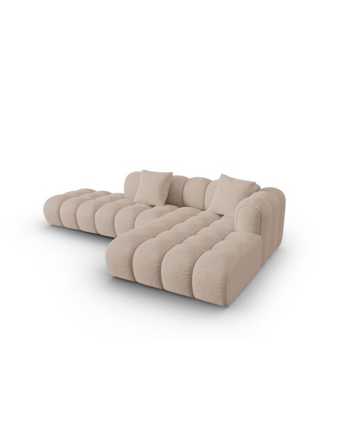 Canapé d'angle droit modulaire Elise 4 places cappuccino - 300x190x70 cm