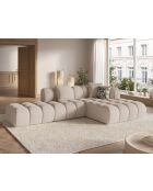 Elise Cappuccino-Ecksofa für 4 Personen, modular, rechts, 300 x 190 x 70 cm