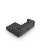 Canapé d'angle droit modulaire Elise 3 places gris - 238x190x70 cm