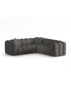 Elise modulares symmetrisches 5-Sitzer-Ecksofa grau - 238x238x70 cm