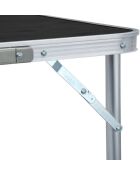 Faltbarer Campingtisch aus grauem Aluminium - 60x180x70 cm