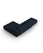Canapé d'angle droit modulaire Elise 4 places bleu roi - 300x190x70 cm