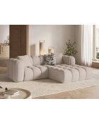 Elise 3-zits modulaire hoekbank rechts cappuccino - 238x190x70 cm