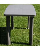 Table de jardin Faretto taupe - 100x70cm