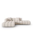 Canapé d'angle gauche modulaire Elise 4 places beige - 300x190x70 cm