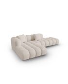 Canapé d'angle gauche modulaire Elise 4 places beige - 300x190x70 cm