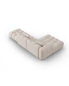 Canapé d'angle gauche modulaire Elise 4 places beige - 300x190x70 cm