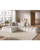 Canapé d'angle gauche modulaire Elise 4 places beige - 300x190x70 cm