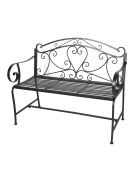 Banc en métal Mon jardin pliable noir - 110x56x9cm