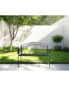 Banc en métal Mon jardin pliable noir - 110x56x9cm