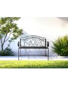Banc en métal Mon jardin pliable noir - 110x56x9cm