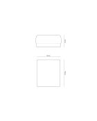 Pouf velours Louis 1 place vert - 90x90x42 cm