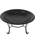 Elite schwarze Feuerschale mit Schürhaken und Deckel - D.76 cm